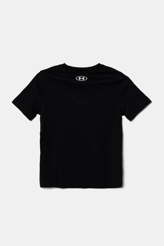 Under Armour T-shirt dziecięcy LOGO WORDMARK SS 1389963 czarny SS25