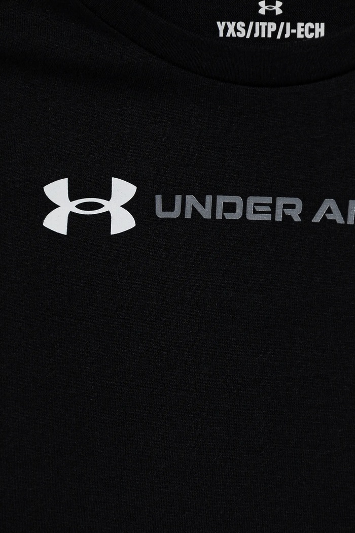 Chłopiec Under Armour T-shirt dziecięcy LOGO WORDMARK SS 1389963 czarny