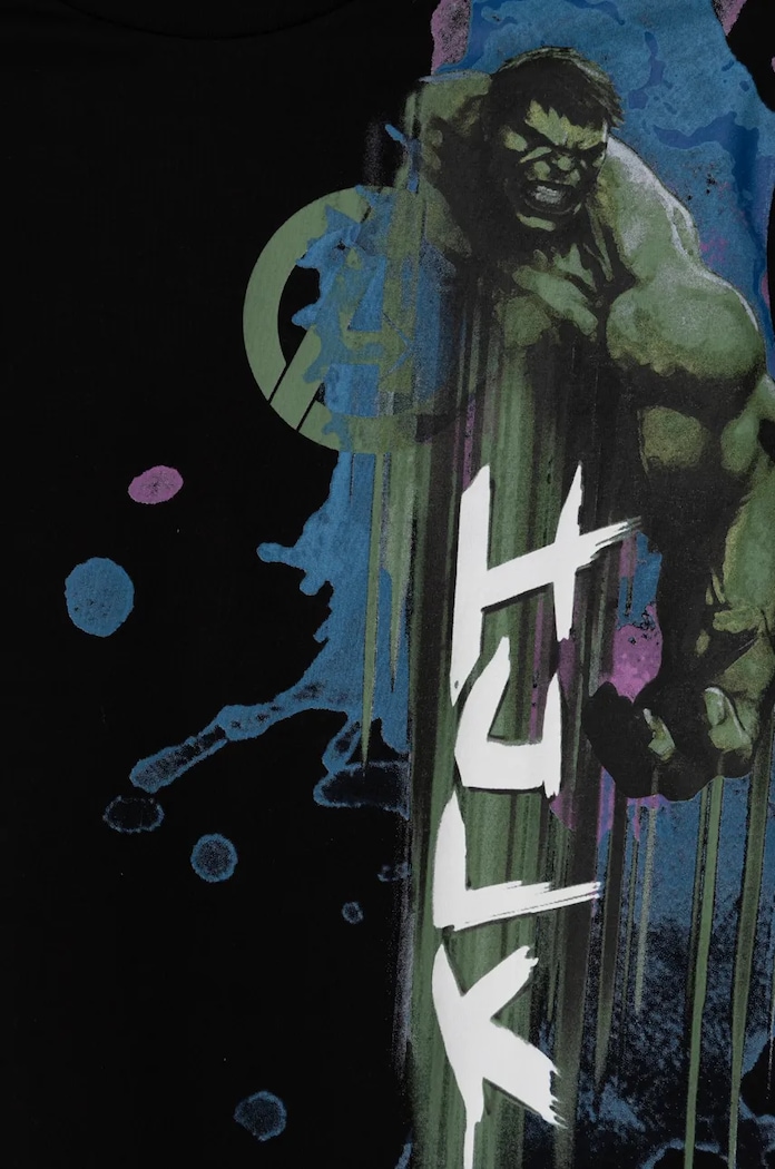 Chłopiec United Colors of Benetton t-shirt bawełniany dziecięcy x Marvel 35RYC10N9.G.Seasonal czarny