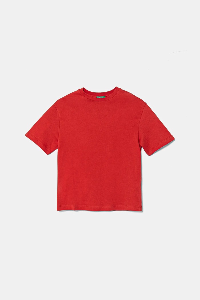 United Colors of Benetton Dětské bavlněné tričko United Colors of Benetton 3I1XC10O4.G.Seasonal červená SS25