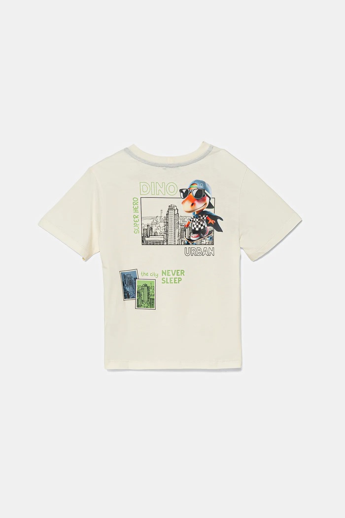 Detské bavlnené tričko United Colors of Benetton bavlna béžová 35RYG10I7.P.Seasonal