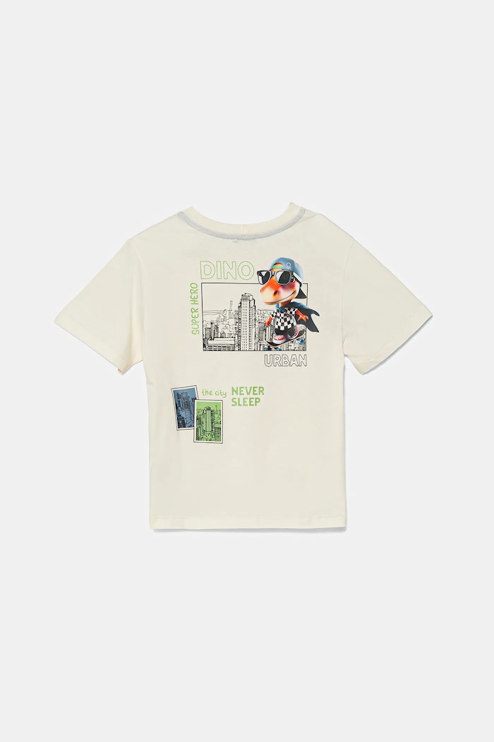 Detské bavlnené tričko United Colors of Benetton bavlna béžová 35RYG10I7.P.Seasonal