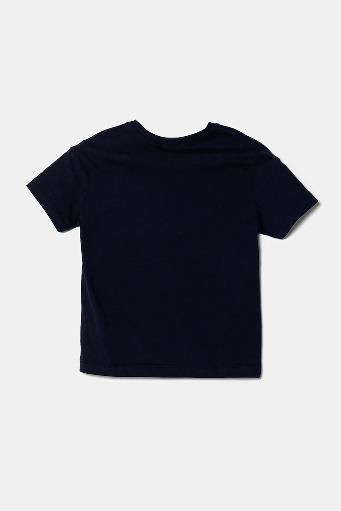 Детска памучна тениска United Colors of Benetton 3I1XG10HT.P.Seasonal тъмносин SS25