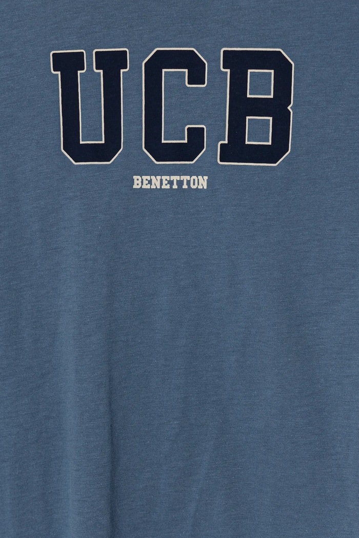 Chłopiec United Colors of Benetton t-shirt bawełniany dziecięcy 3I1XG10HT.P.Seasonal niebieski