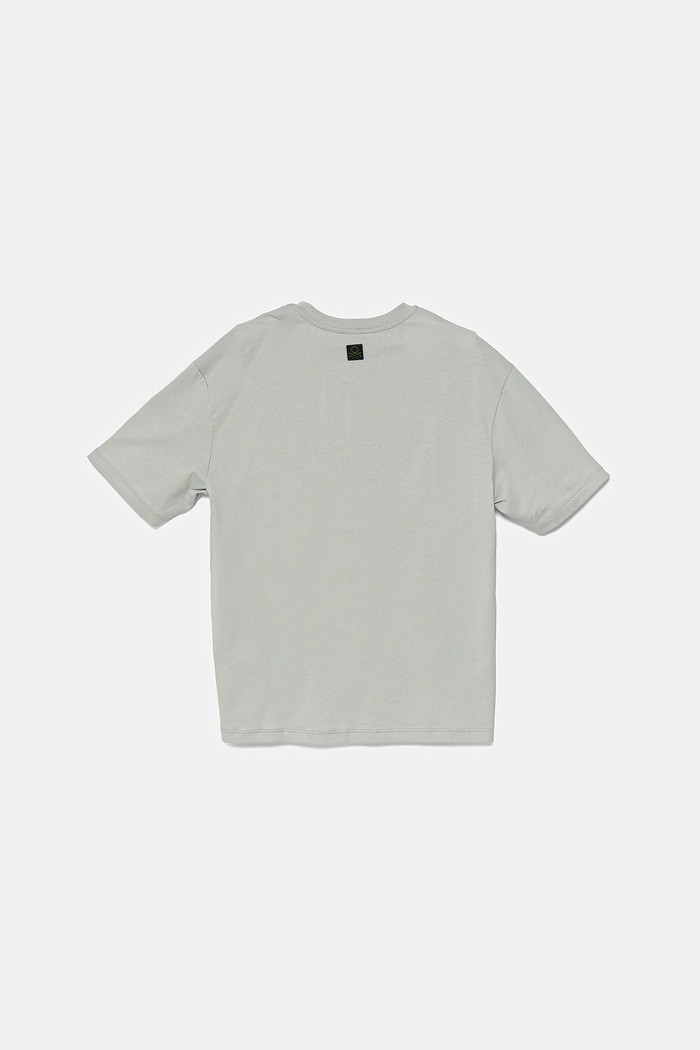 Dječja pamučna majica kratkih rukava United Colors of Benetton 35RYC10NC.G.Seasonal siva SS25