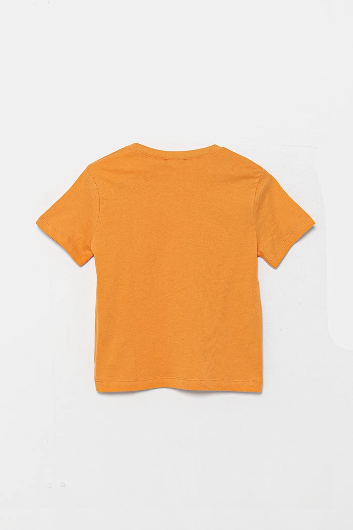 Chłopiec United Colors of Benetton t-shirt bawełniany dziecięcy 3I1XG10JO.P.Seasonal pomarańczowy