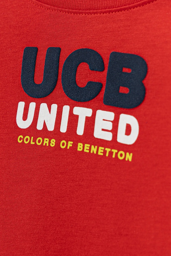 CHLAPEC Dětské bavlněné tričko United Colors of Benetton 3I1XG10JO.P.Seasonal červená