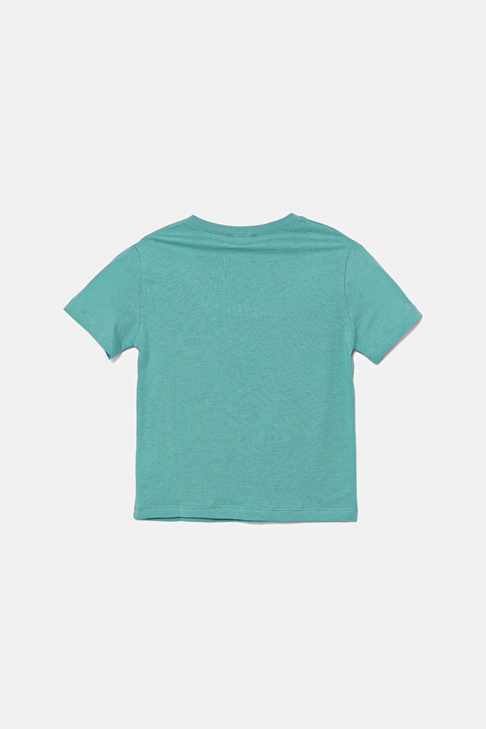 United Colors of Benetton t-shirt bawełniany dziecięcy 3I1XG10JO.P.Seasonal turkusowy SS25