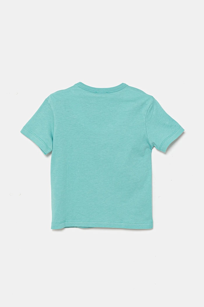 Chłopiec United Colors of Benetton T-shirt bawełniany dziecięcy 3I1XG10JM.P.Seasonal turkusowy