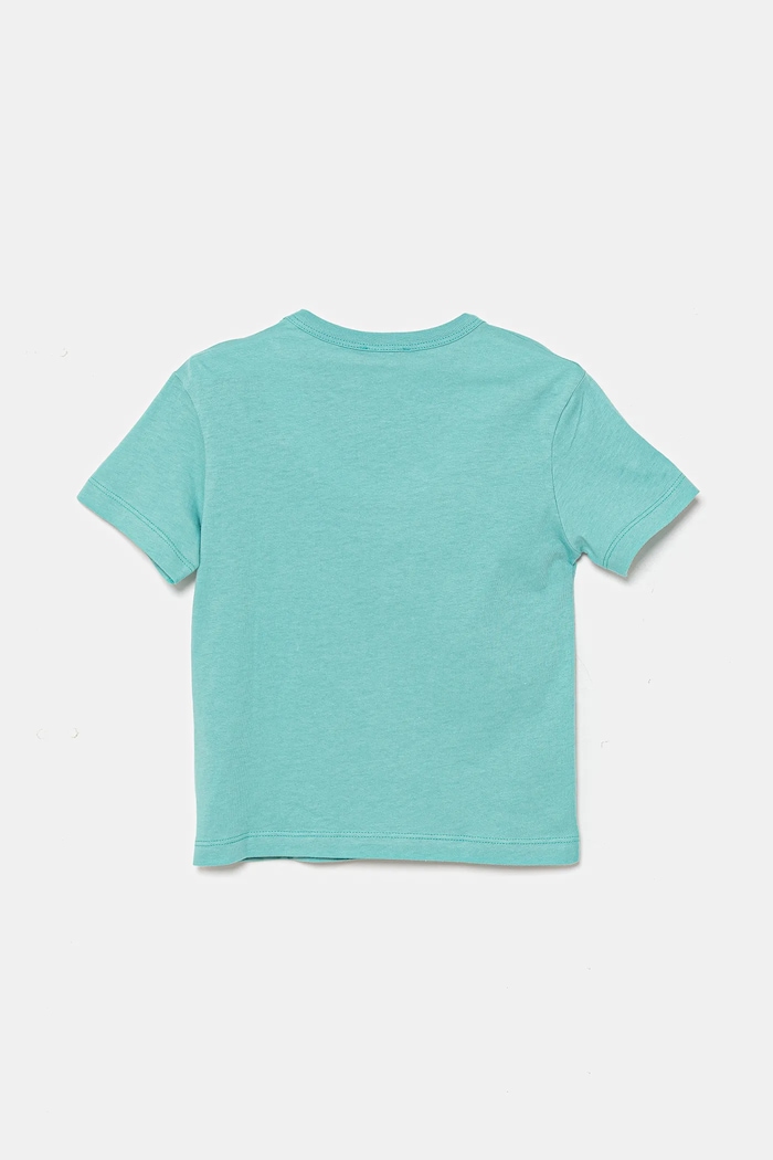 Chłopiec United Colors of Benetton T-shirt bawełniany dziecięcy 3I1XG10JM.P.Seasonal turkusowy