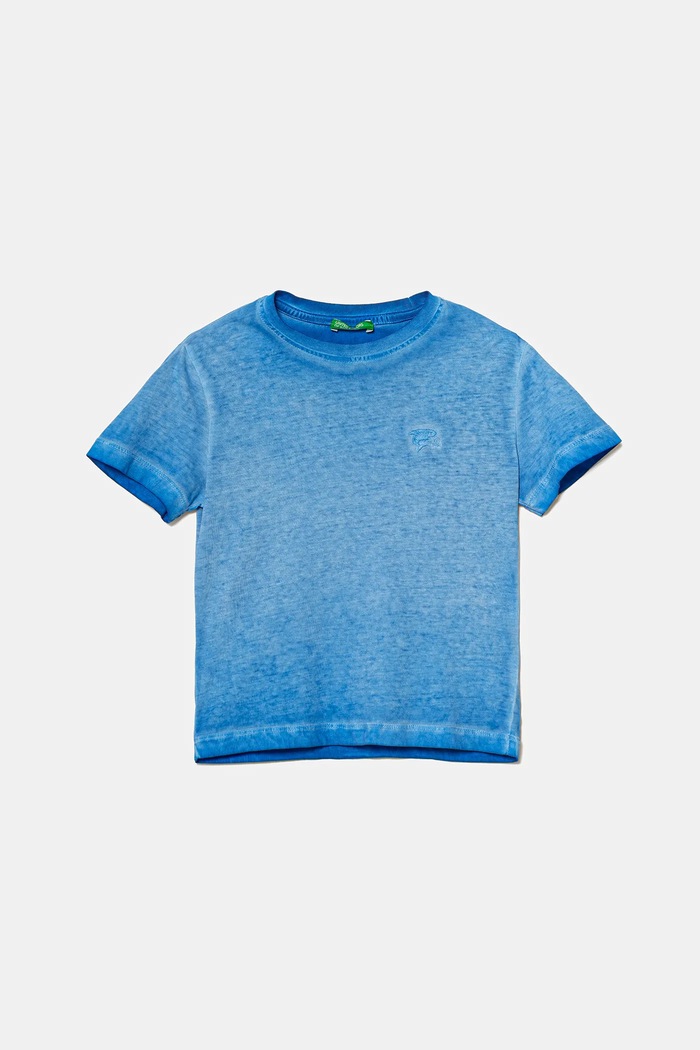 Dětské bavlněné tričko United Colors of Benetton kulatý modrá 3085G10JP.P.Seasonal