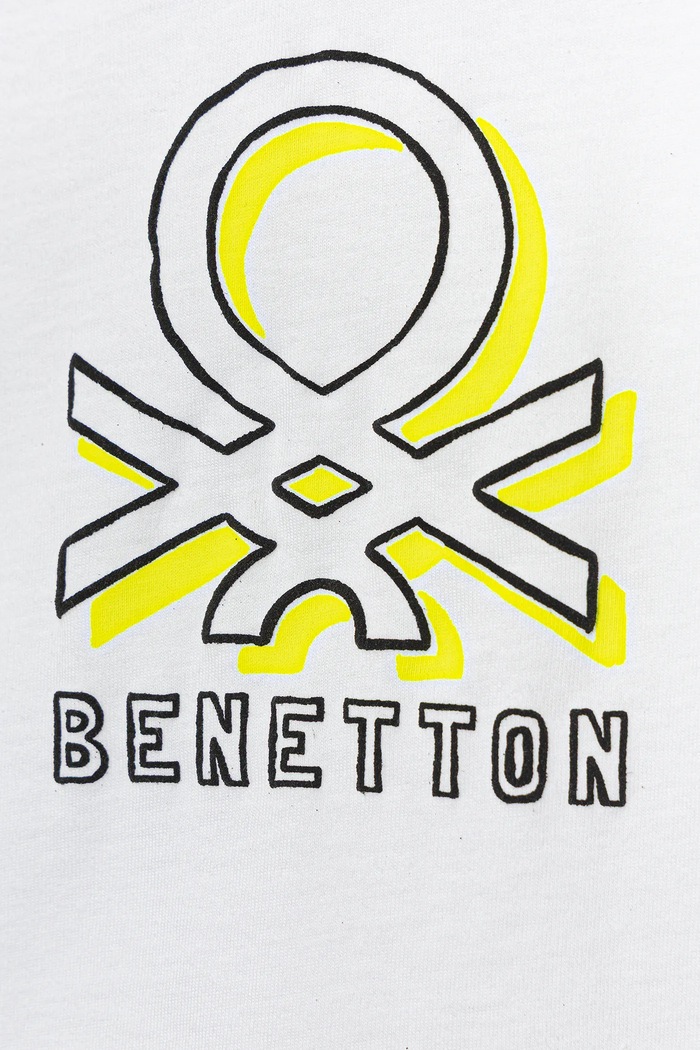 Chłopiec United Colors of Benetton t-shirt bawełniany dziecięcy 3I1XGH013.P.Seasonal biały