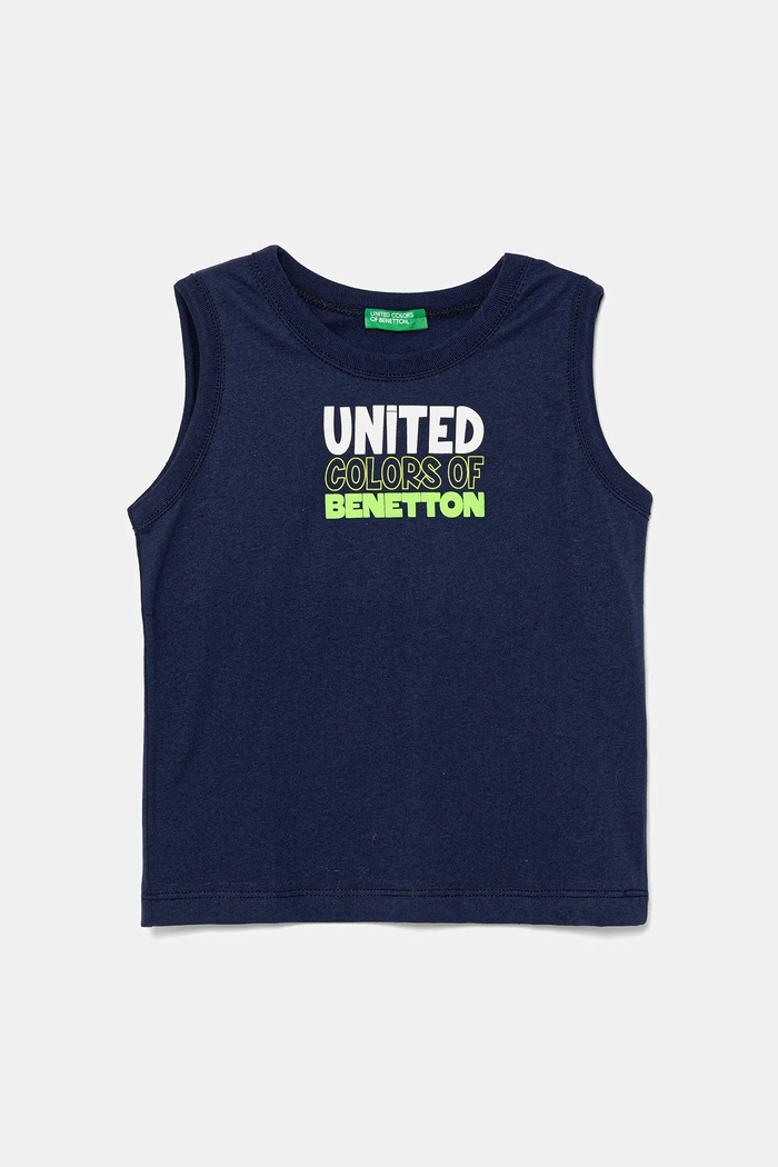 United Colors of Benetton gyerek pamut póló pamut sötétkék 3I1XGH013.P.Seasonal