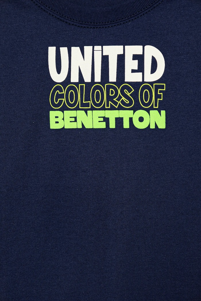 United Colors of Benetton gyerek pamut póló 3I1XGH013.P.Seasonal sötétkék SS25