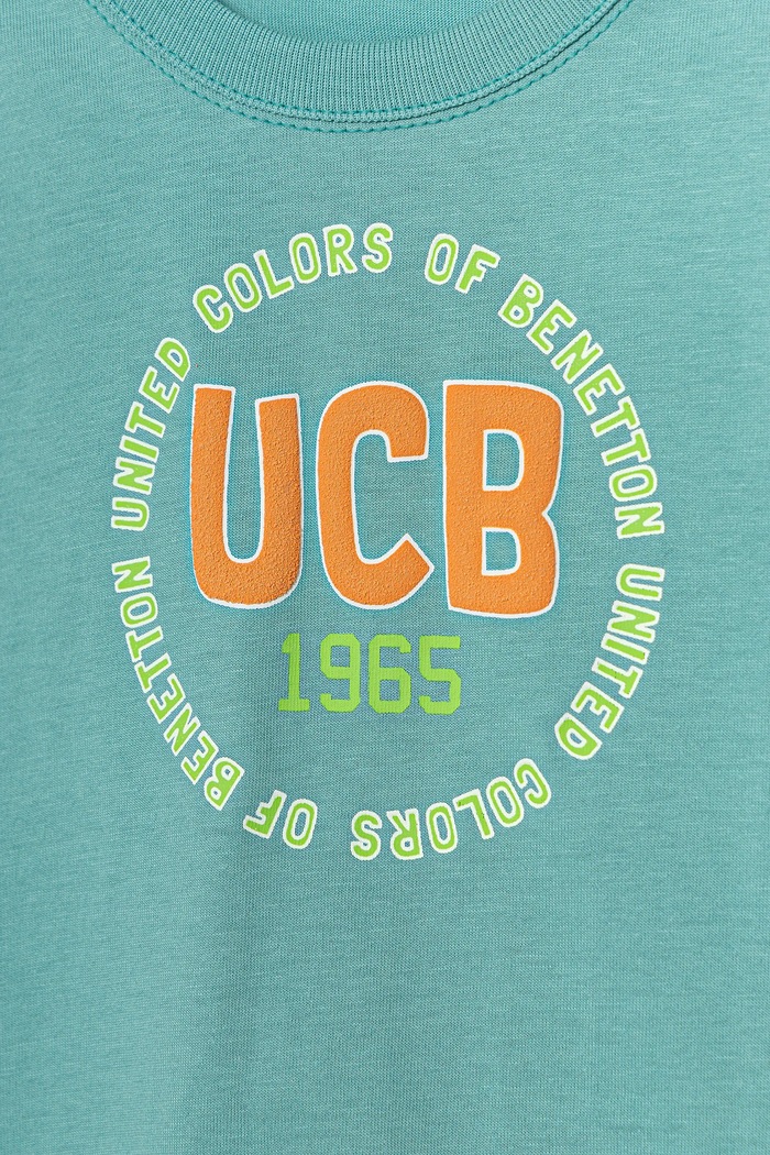 CHLAPEC Dětské bavlněné tričko United Colors of Benetton 3I1XGH013.P.Seasonal tyrkysová