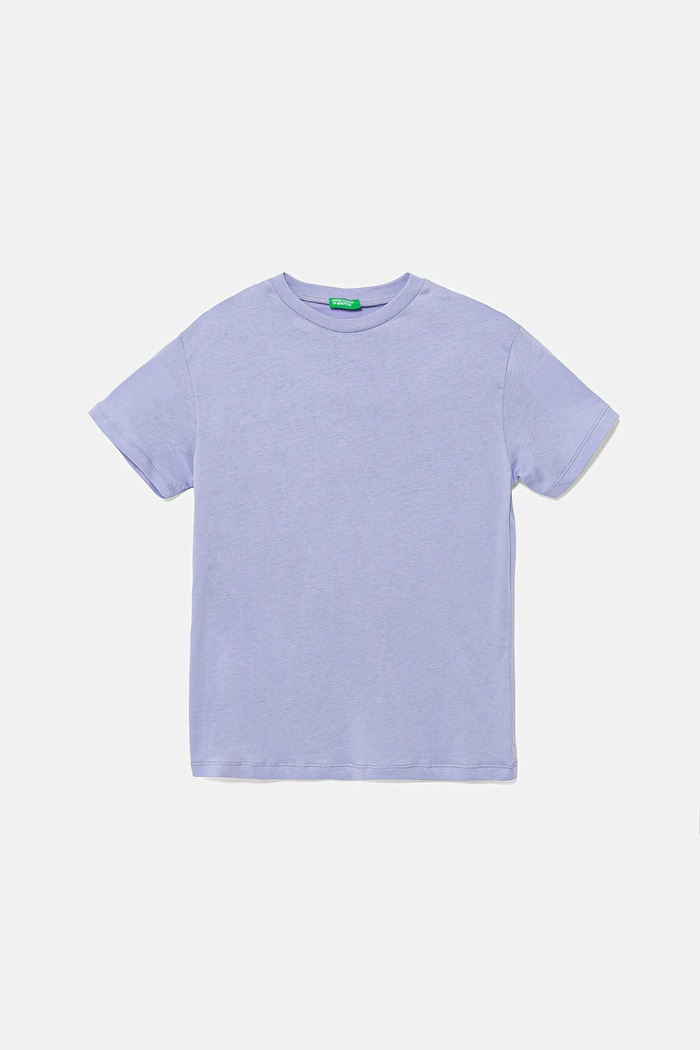 United Colors of Benetton t-shirt bawełniany dziecięcy nadruk fioletowy 3I1XC10P7.G.Seasonal