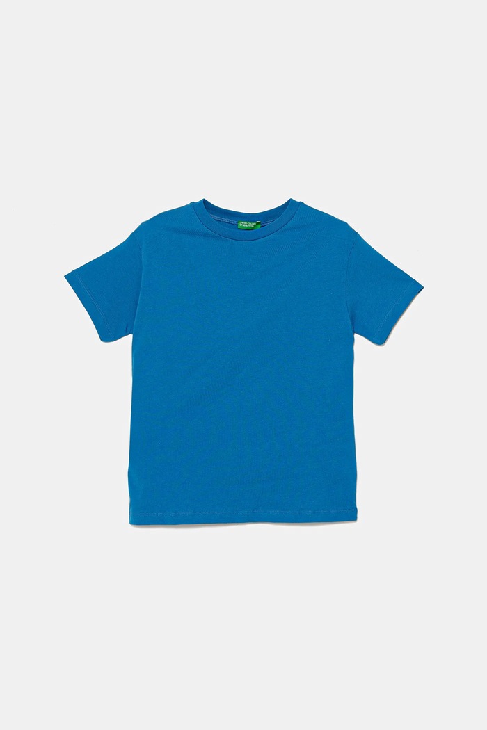 United Colors of Benetton t-shirt bawełniany dziecięcy nadruk niebieski 3I1XC10P7.G.Seasonal