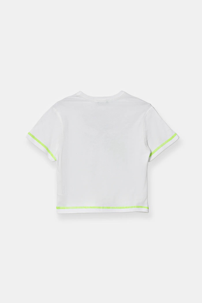 Detské bavlnené tričko United Colors of Benetton 3I1XG10JG.P.Seasonal biela SS25