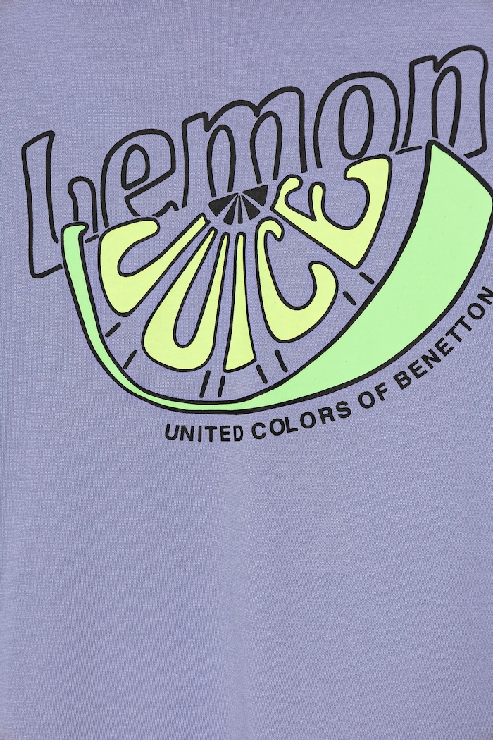Chłopiec United Colors of Benetton t-shirt bawełniany 3I1XC10P6.G.Seasonal fioletowy