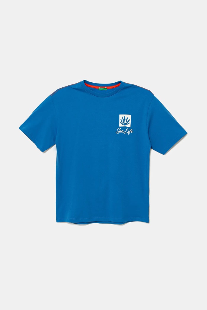 Детска памучна тениска United Colors of Benetton памук син 3I1XC10P4.G.Seasonal