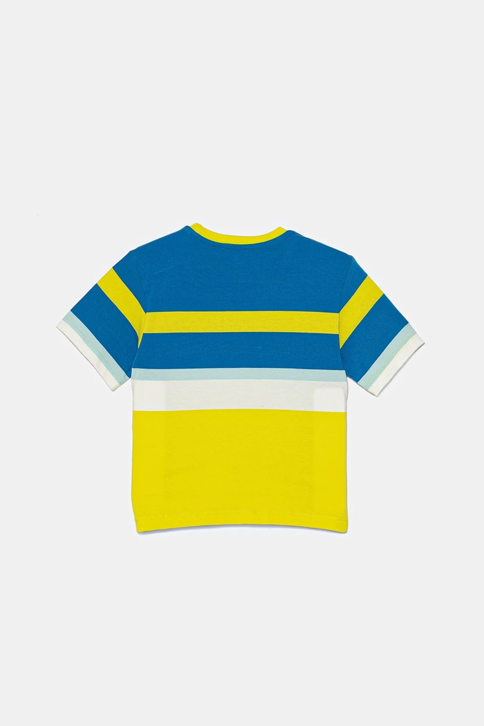 United Colors of Benetton t-shirt bawełniany dziecięcy 3V0HG10JE.P.Seasonal niebieski SS25