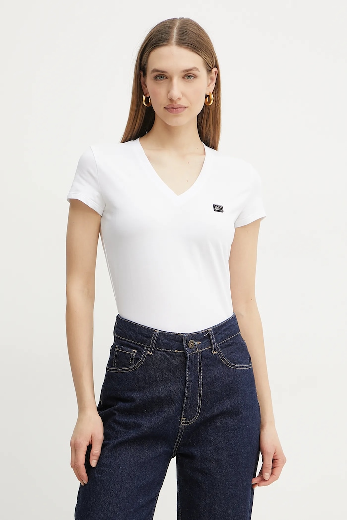 Tričko Armani Exchange jednofarebný biela XW000105.AF11929