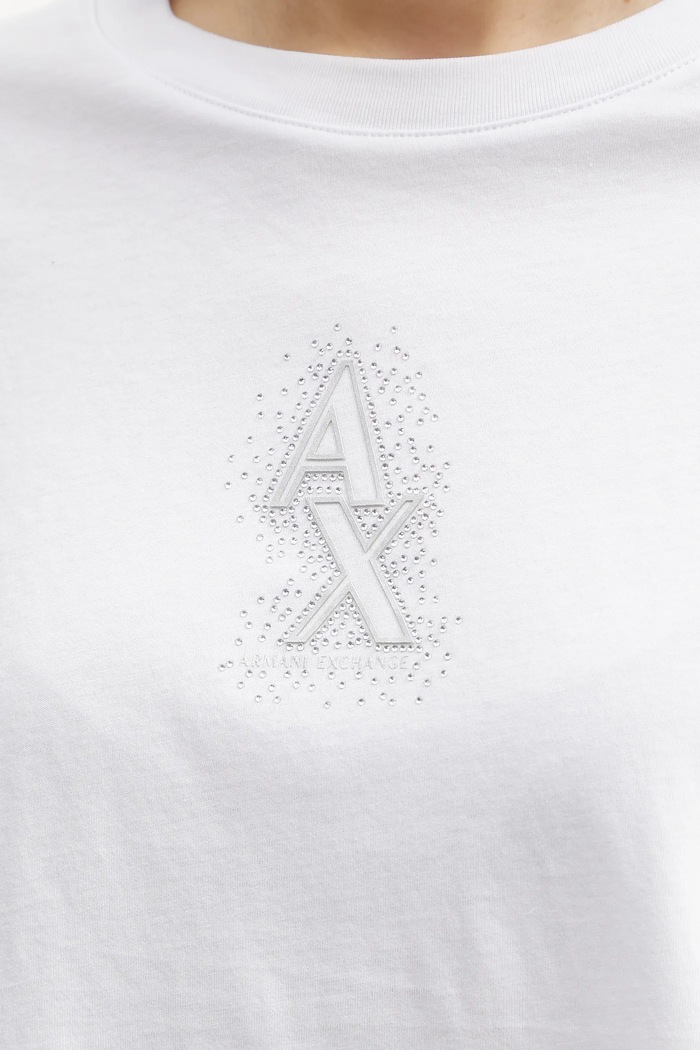 Bavlnené tričko Armani Exchange XW000102.AF10359 biela