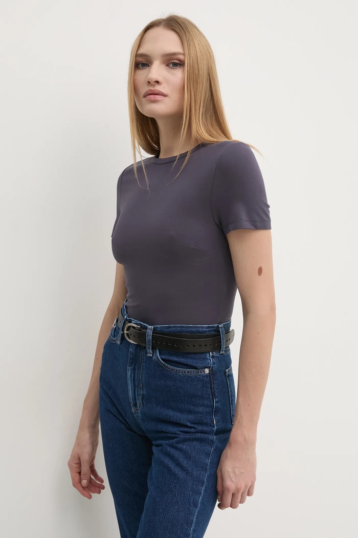 Tričko Calvin Klein Jeans slim sivá J20J224769
