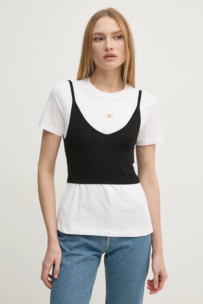 Calvin Klein Jeans top fekete J20J224805