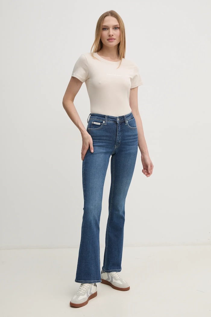 Calvin Klein Jeans pamut póló J20J224990 bézs SS25