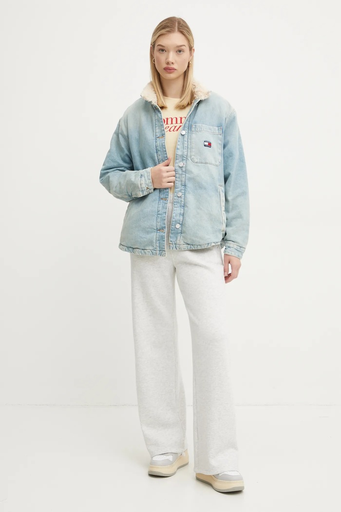 Tommy Jeans tricou din bumbac DW0DW19447 galben SS25