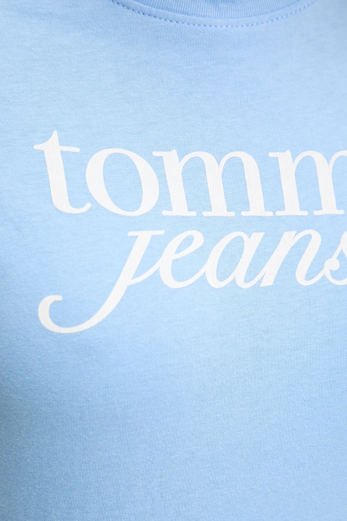 Bavlnené tričko Tommy Jeans DW0DW19447 modrá