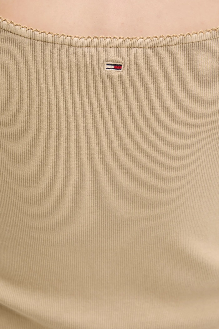 Top Tommy Jeans DW0DW19505 béžová