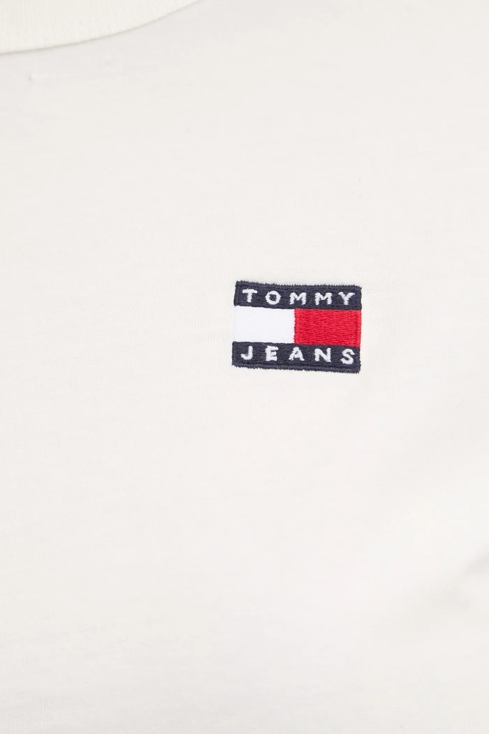 T-shirt bawełniany Tommy Jeans beżowy DW0DW20153