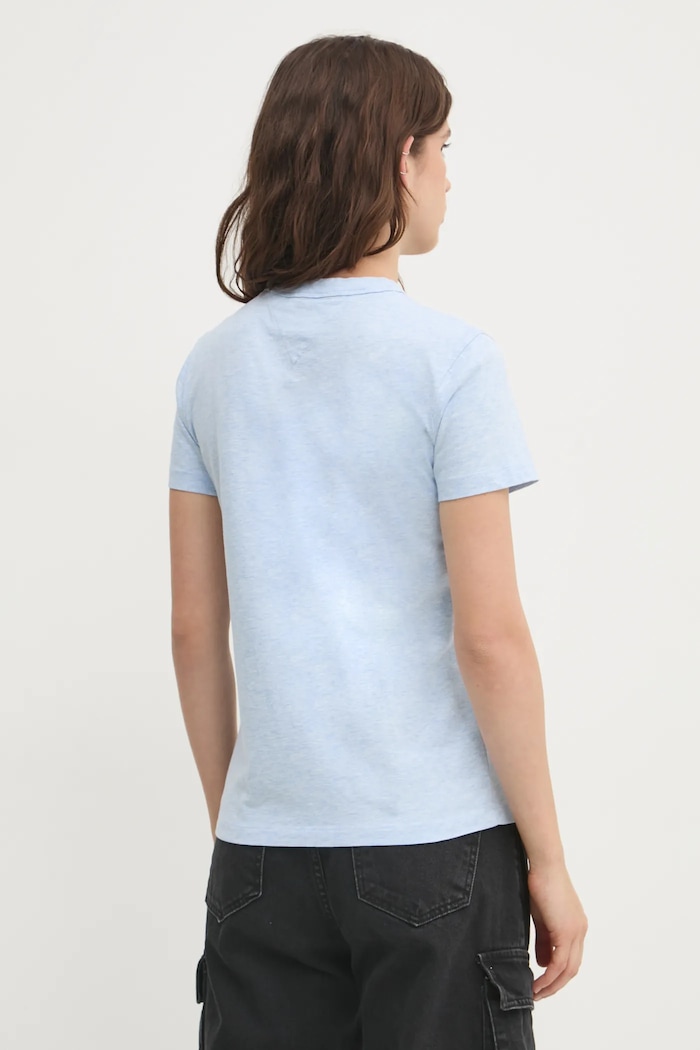 Pamučna majica Tommy Jeans DW0DW20153 plava SS25