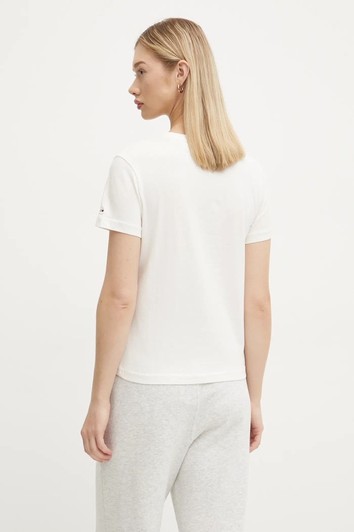 Odjeća Pamučna majica Tommy Jeans DW0DW20161 bež