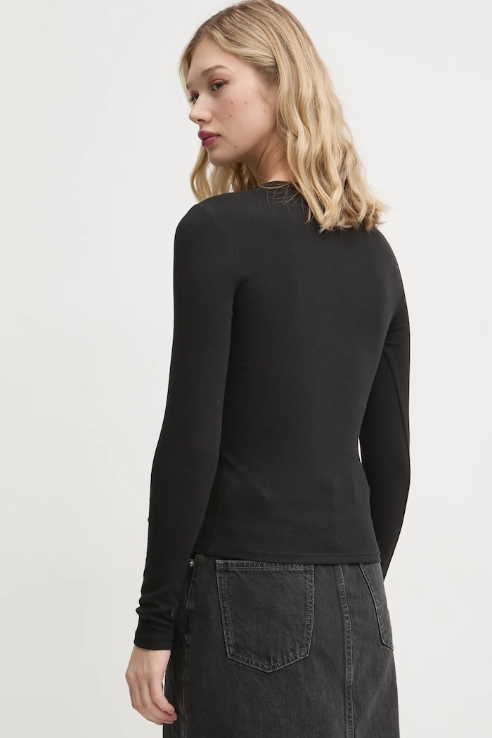 Odzież Tommy Jeans longsleeve DW0DW20178 czarny