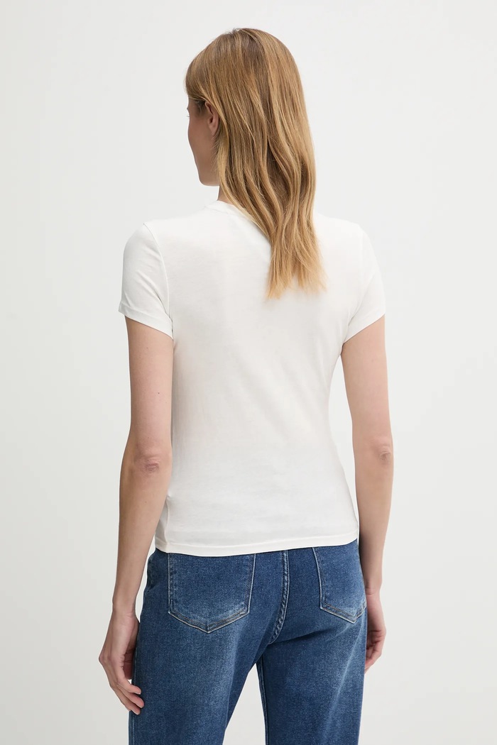 Tommy Jeans basic tričko dámske bavlnené DW0DW20459 biela SS26