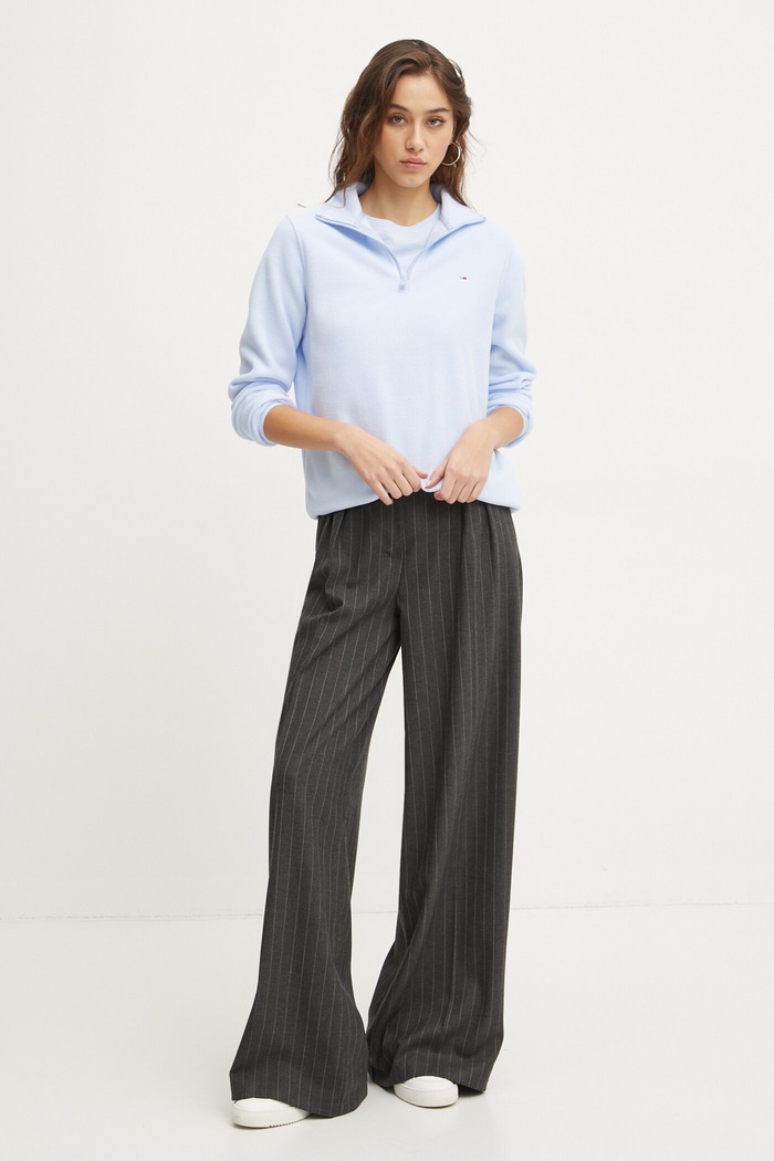Tommy Jeans basic tričko dámske bavlnené DW0DW20459 modrá SS26