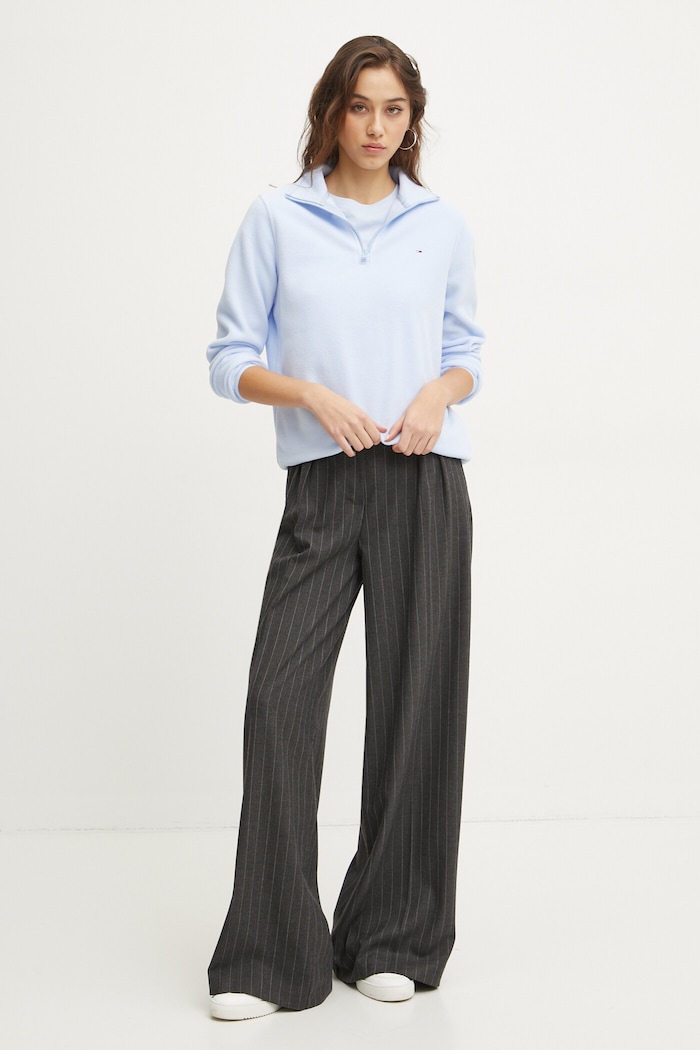 Tommy Jeans basic tričko dámske bavlnené DW0DW20459 modrá SS26