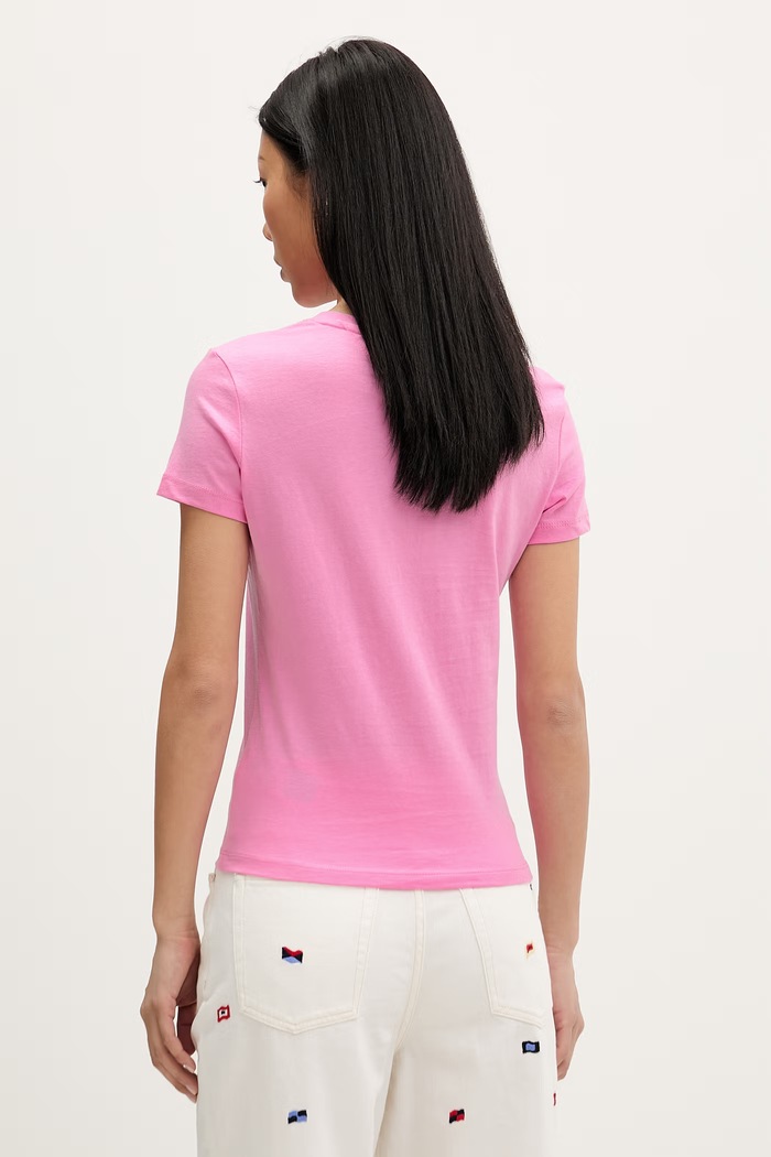 Îmbrăcăminte Tommy Jeans tricou basic damesc din bumbac DW0DW20459 roz