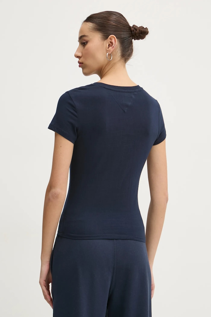 Oblečenie Tommy Jeans basic tričko dámske bavlnené DW0DW20459 tmavomodrá