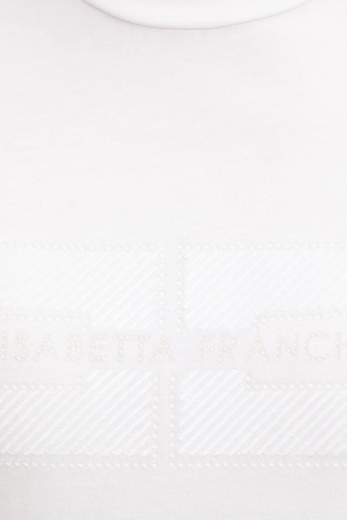 Elisabetta Franchi t-shirt bawełniany MA00251E2 biały