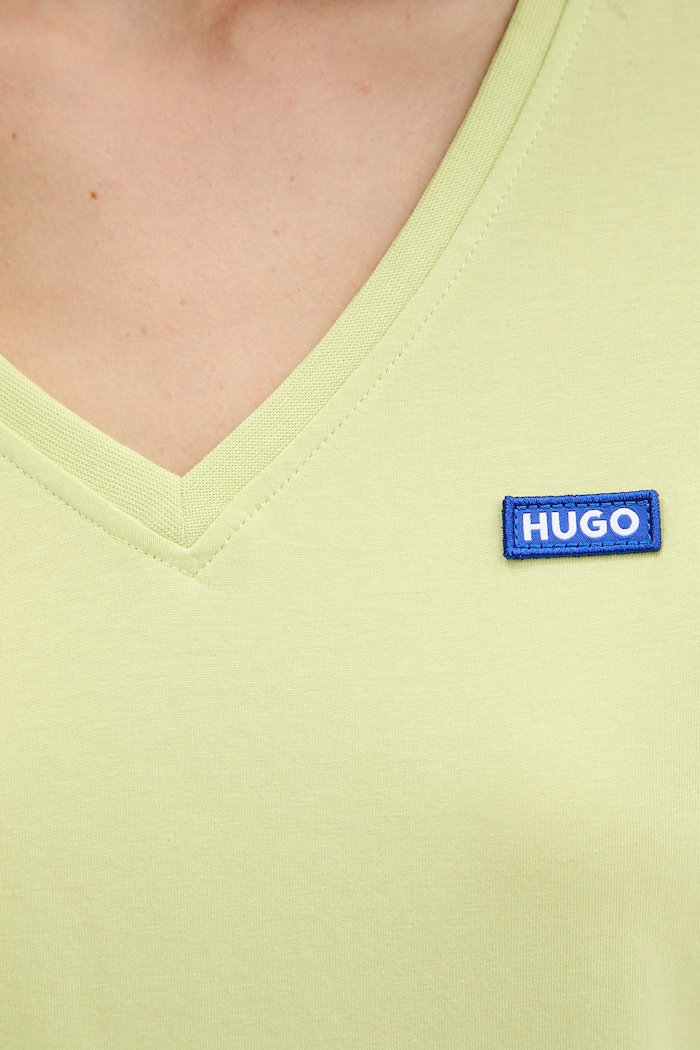 HUGO Blue tričko dámske bavlnené Classic V_B 50513667 zelená