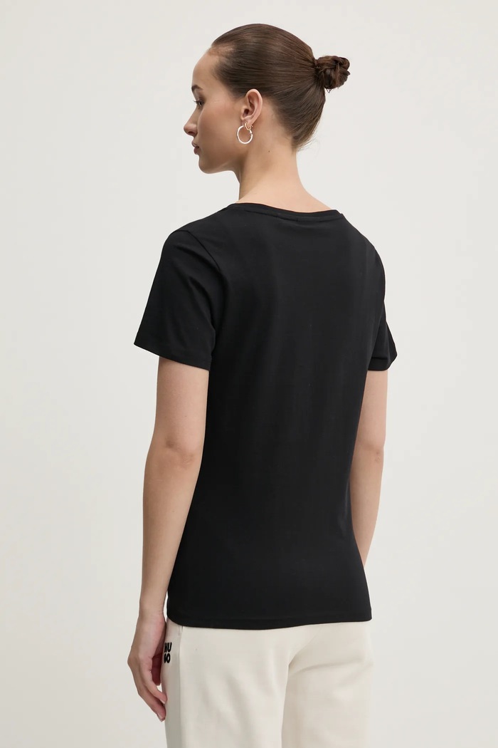 Ρούχα HUGO Blue t-shirt γυναικείο βαμβακερό Classic V_B 50513667 μαύρο