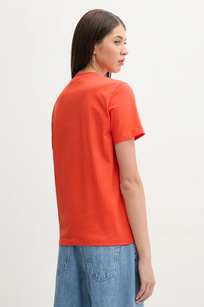 Odzież MSGM t-shirt bawełniany 3841MDM500.257002 pomarańczowy