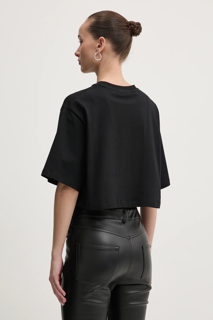 Odzież MSGM t-shirt bawełniany 3841MDM100.257002 czarny