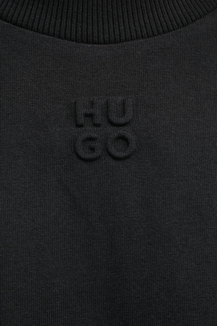 Βαμβακερό μπλουζάκι HUGO 50530453 μαύρο