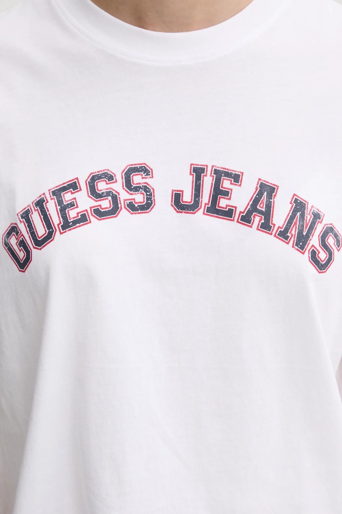 Bavlněné tričko Guess Jeans W5RI41.K8HM0 bílá