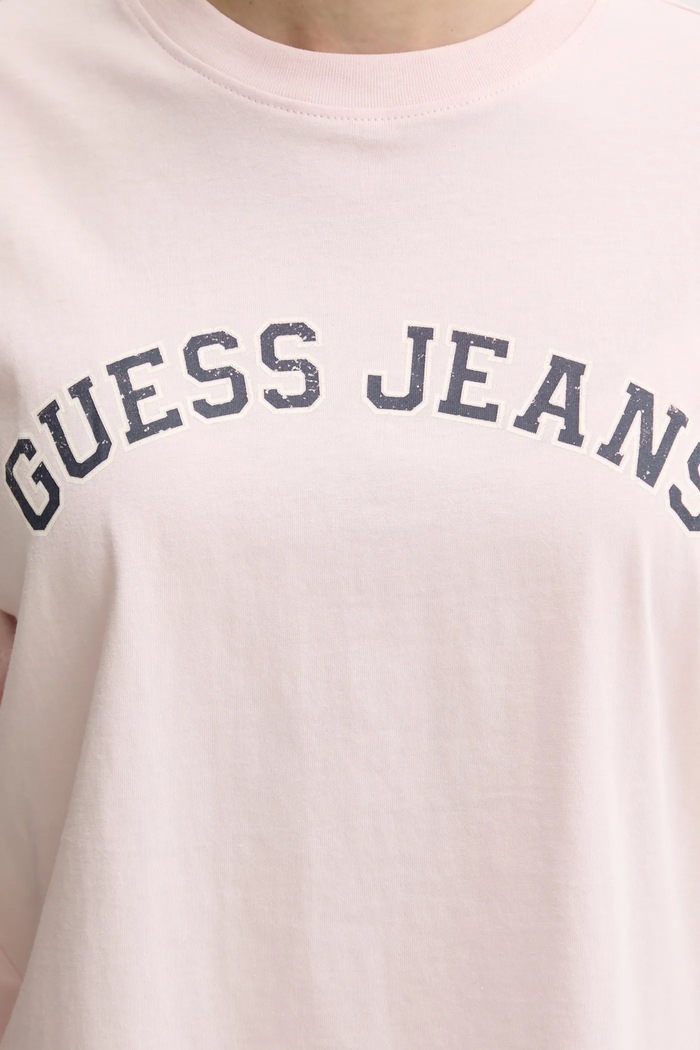 Bavlněné tričko Guess Jeans W5RI41.K8HM0 růžová